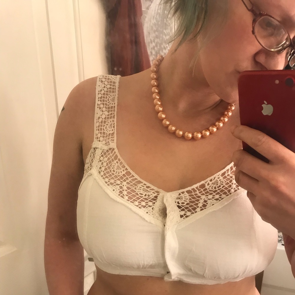 NWOT Free people crop top in white size m